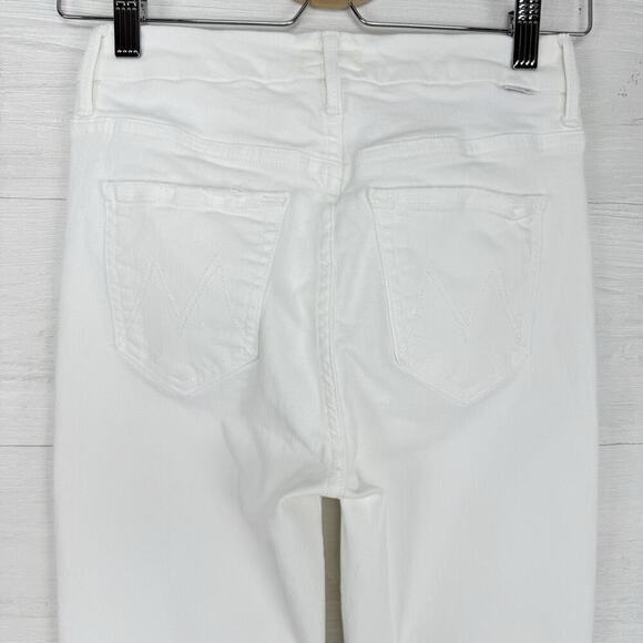 Mother Jeans 25 High Waisted Looker Ankle Fray White Fairest Of Them All Skinny - Picture 8 of 16